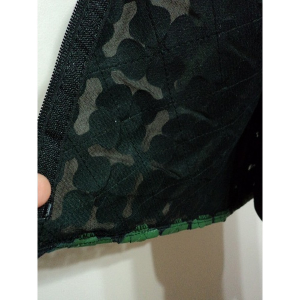Plus Size Black Women Leather Leaf Jacket [Design 06]