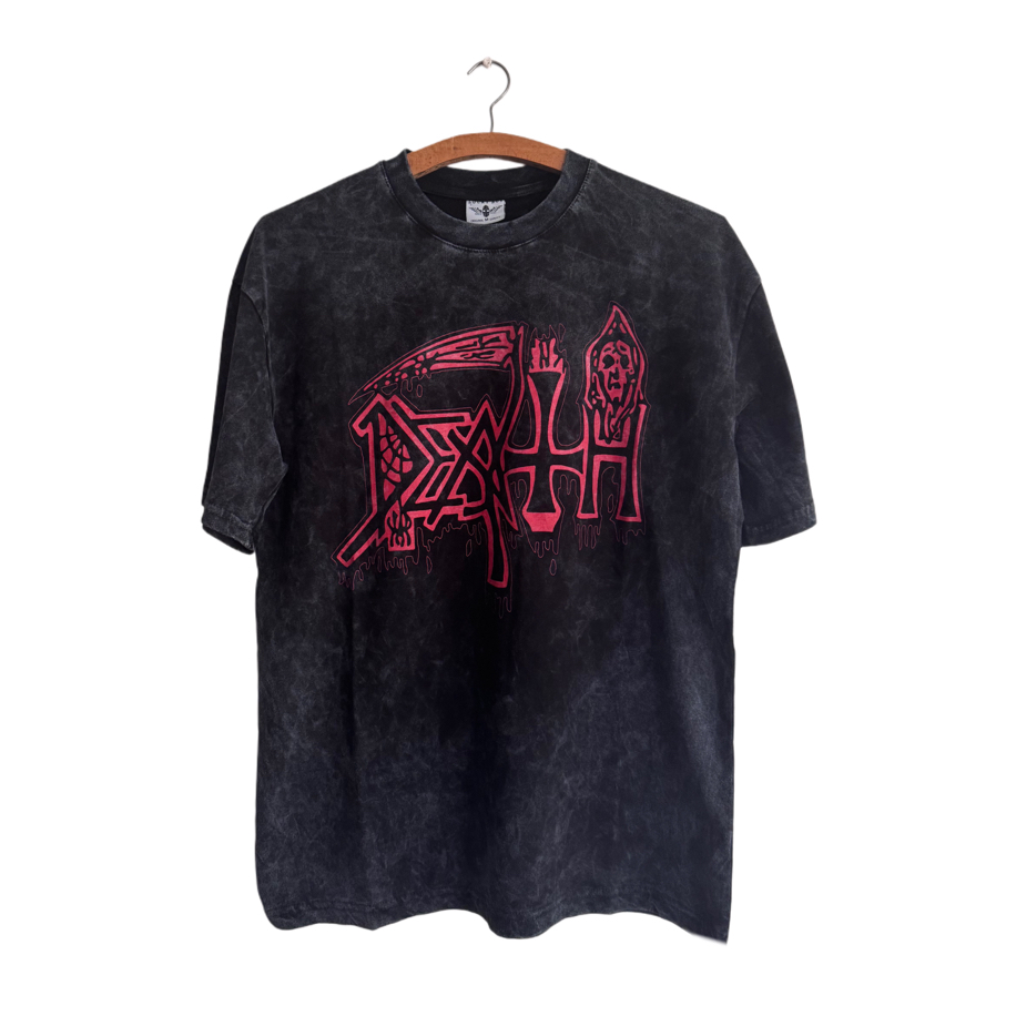 Death - Life Will Never Last yıkamalı oversize tişört | Lexa Rock