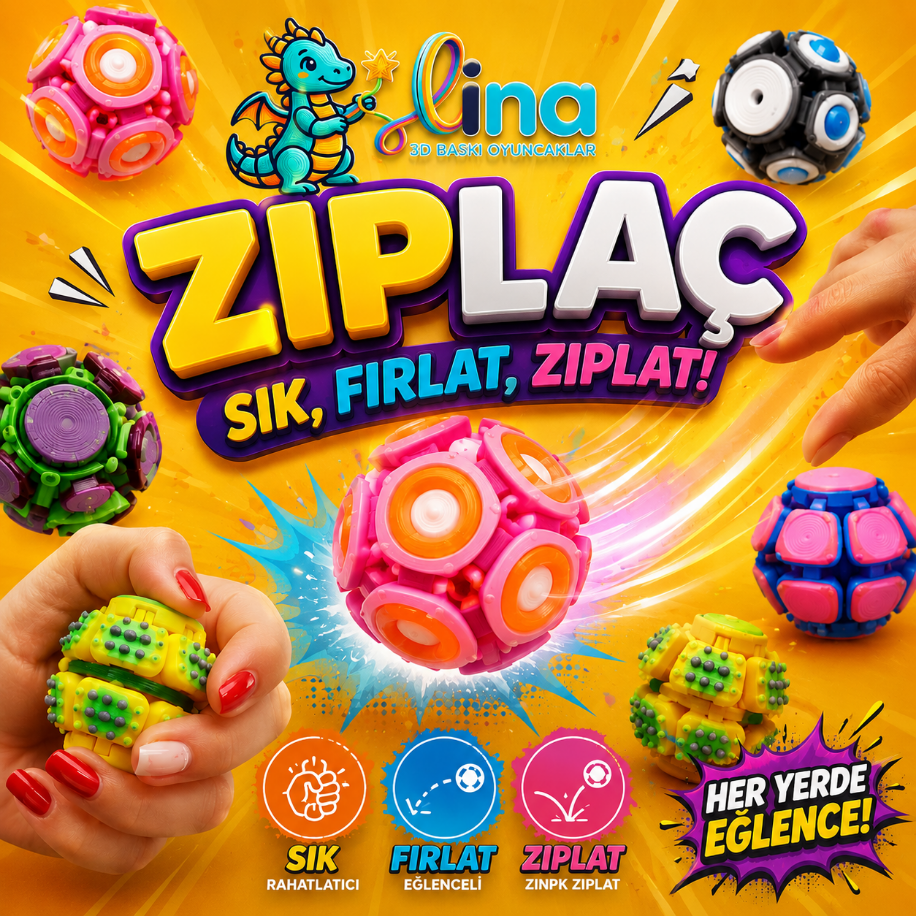 Lina - Zıplaç - Yeni Nesil Zıplayan Top Viral Oyuncak - Set
