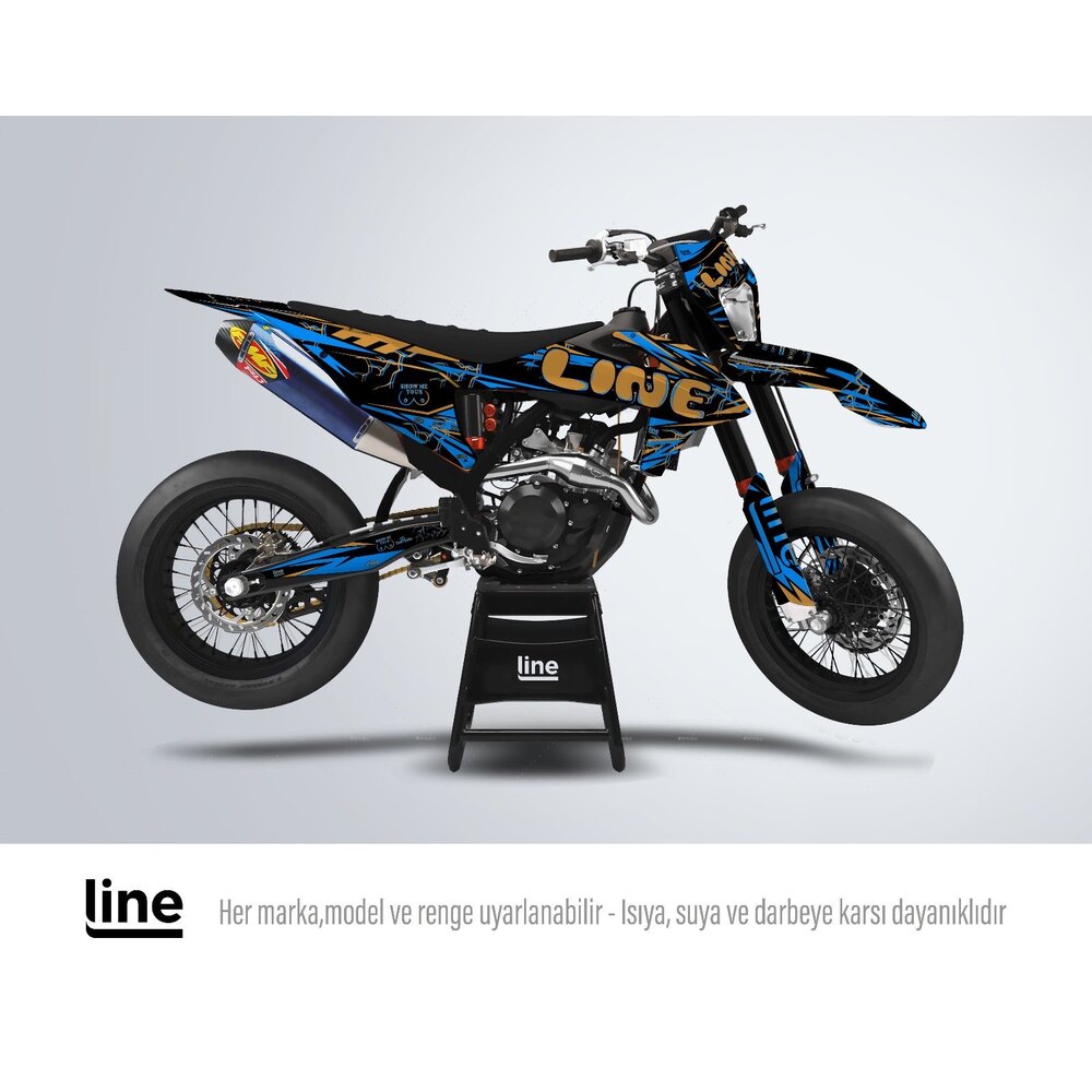 Line Design Sticker Kit - Blue Gold - Bubble Line - #BG0001 | Line Design