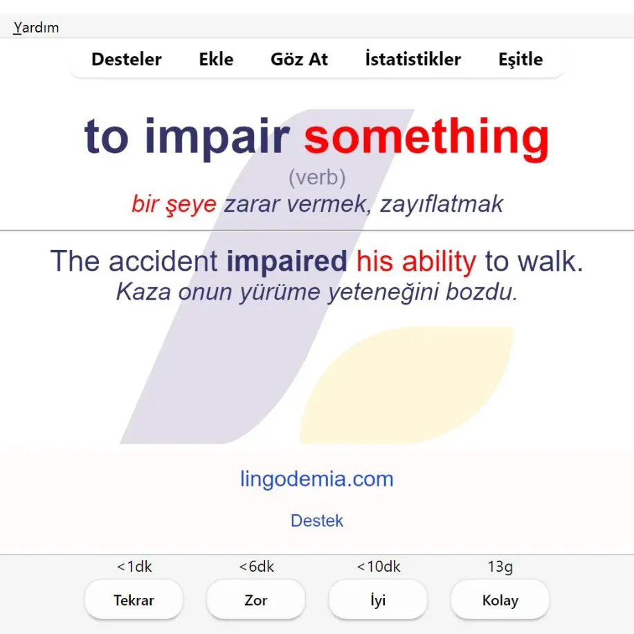 YDS / YÖKDİL'de sık çıkan 1000 İngilizce Kelime (SESLİ) - Yapay Zeka Destekli Öğrenme