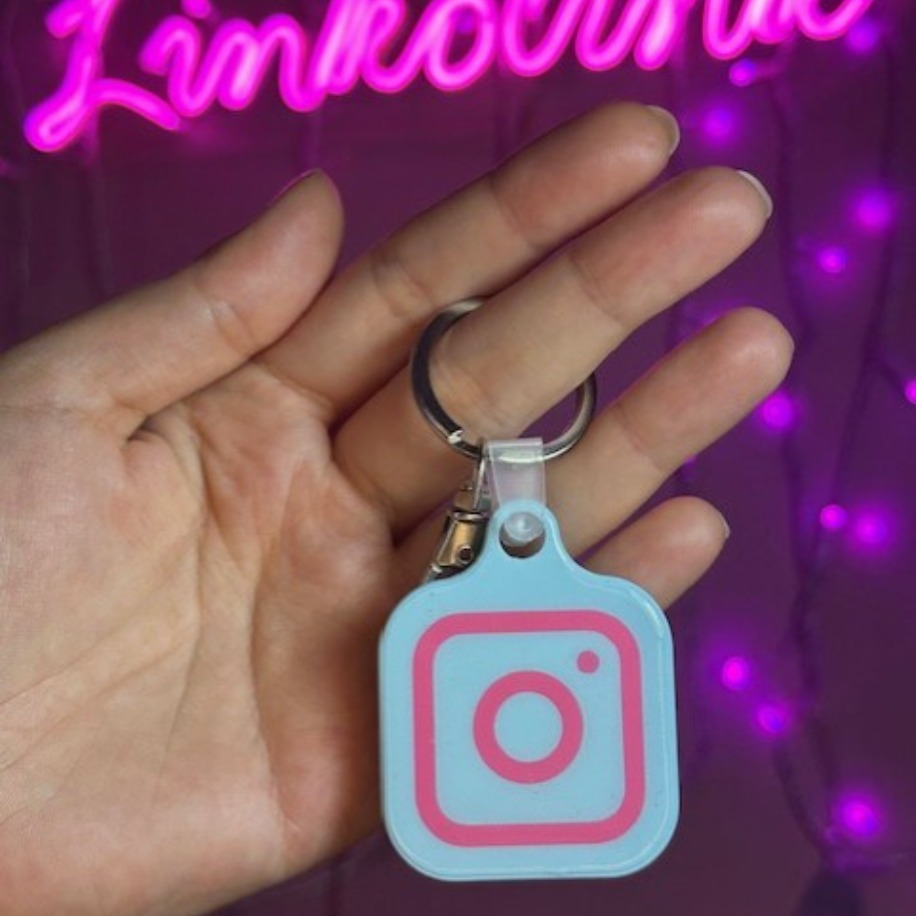 NFC Instagram Anahtarlık - Pastel Mavi / Pembe | linkolink