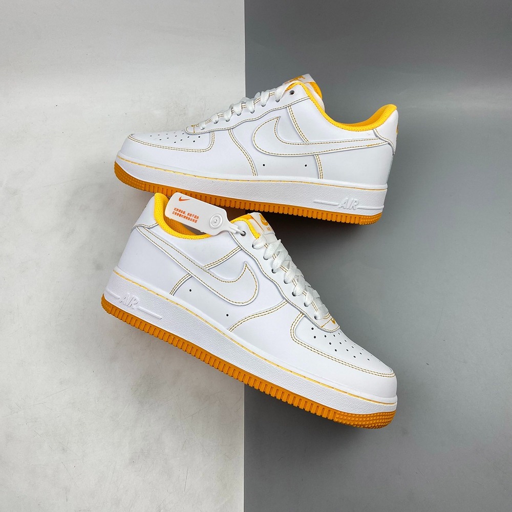 Nike Air Force 1 Low Stitch White Yellow 1