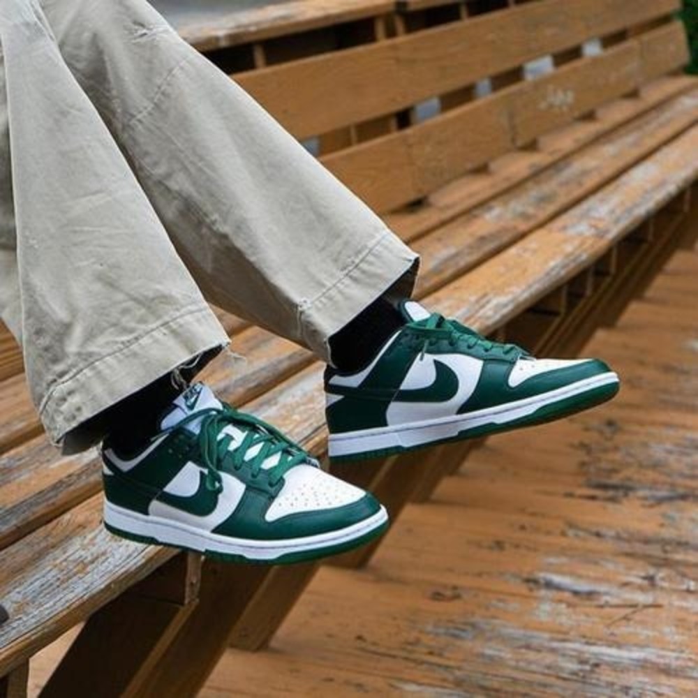 Nike Dunk Low Michigan State Green 1