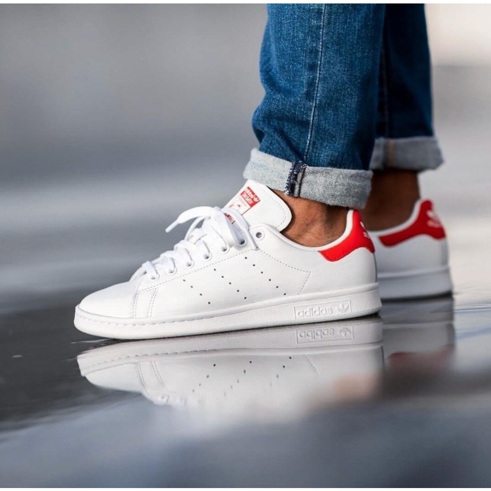 Adidas Stan Smith White Red 1