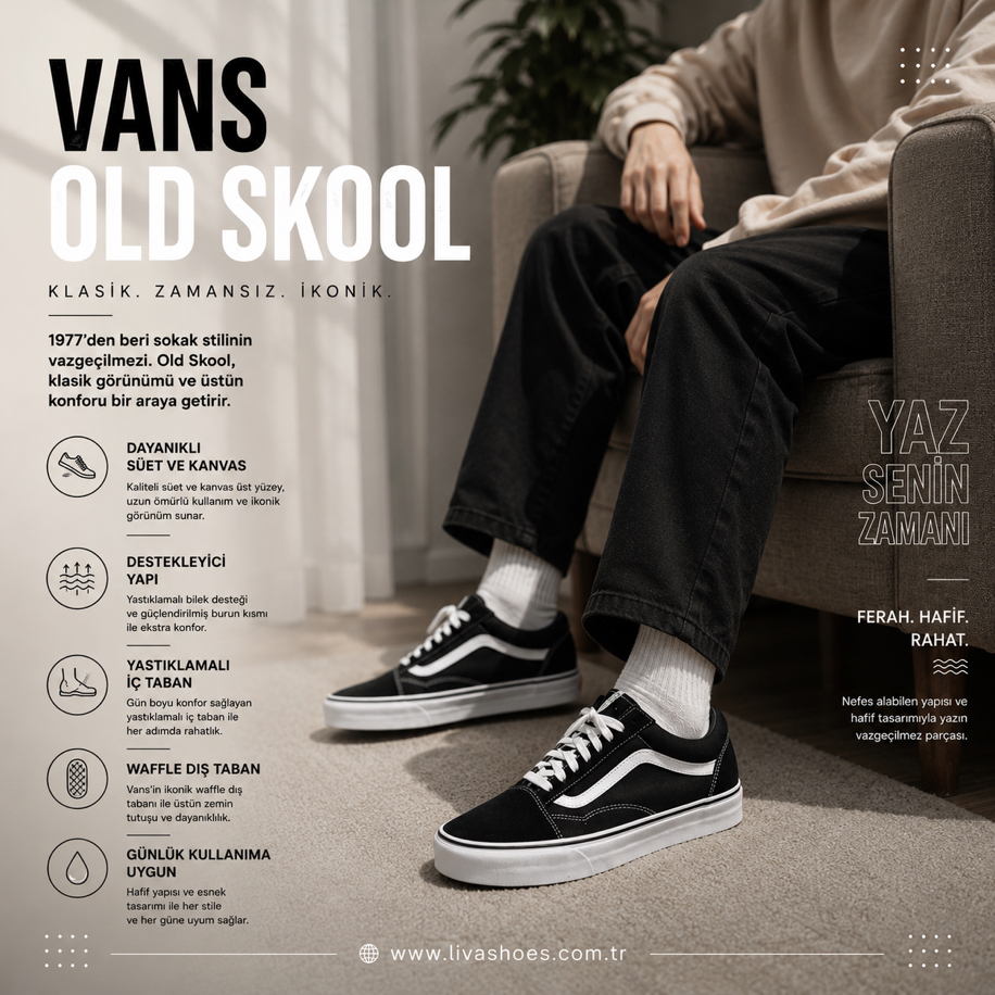 Vans Old Skool Black White 1