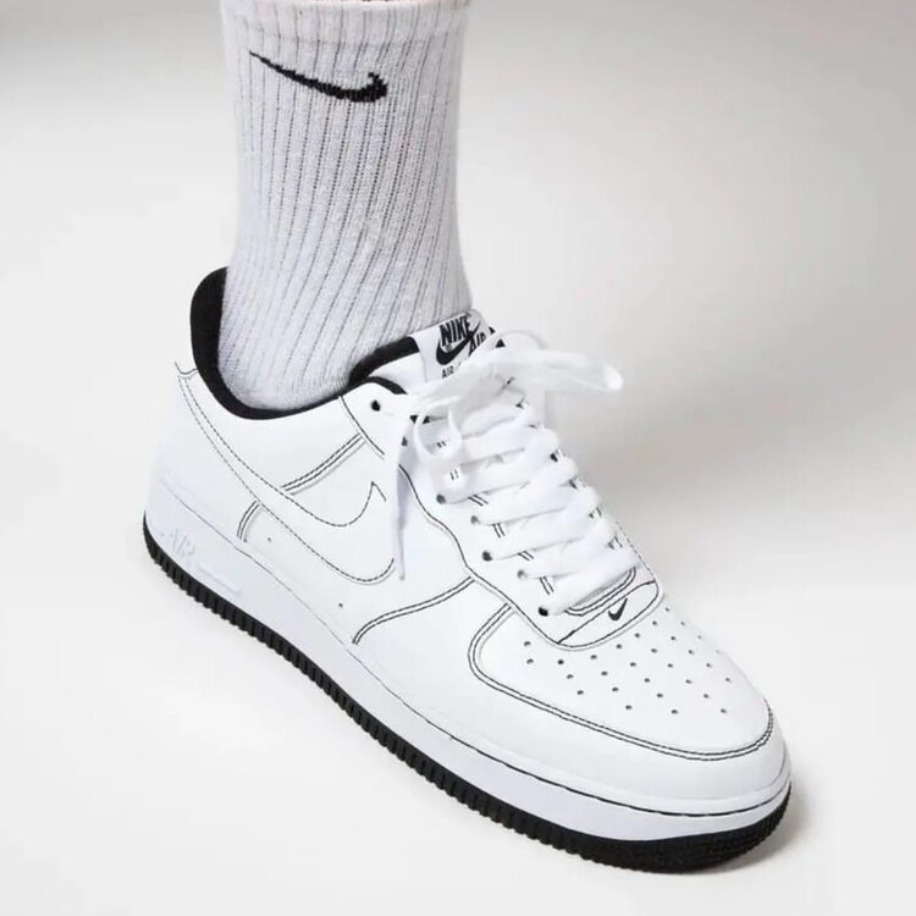 Nike Air Force 1 Low Stitch White Black 1