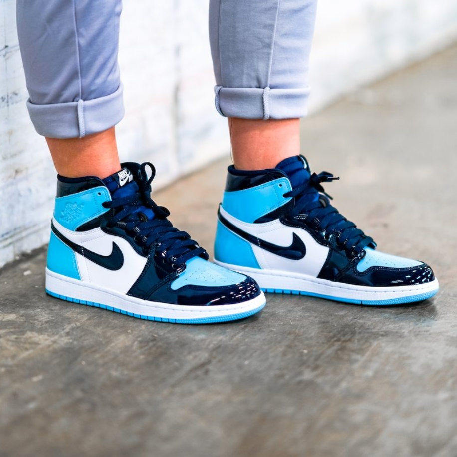 Nike Air Jordan 1 UNC Patent Blue 1