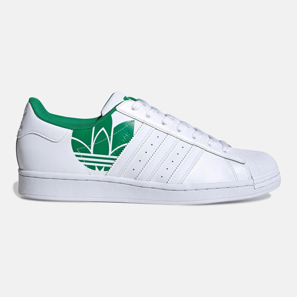 Addidas Superstar 'Trefoil Print White Green'