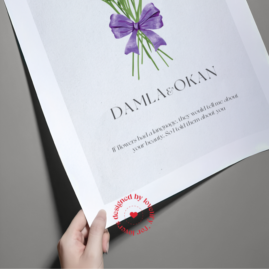 Çiçek Dili Posteri | Kişiye Özel Poster