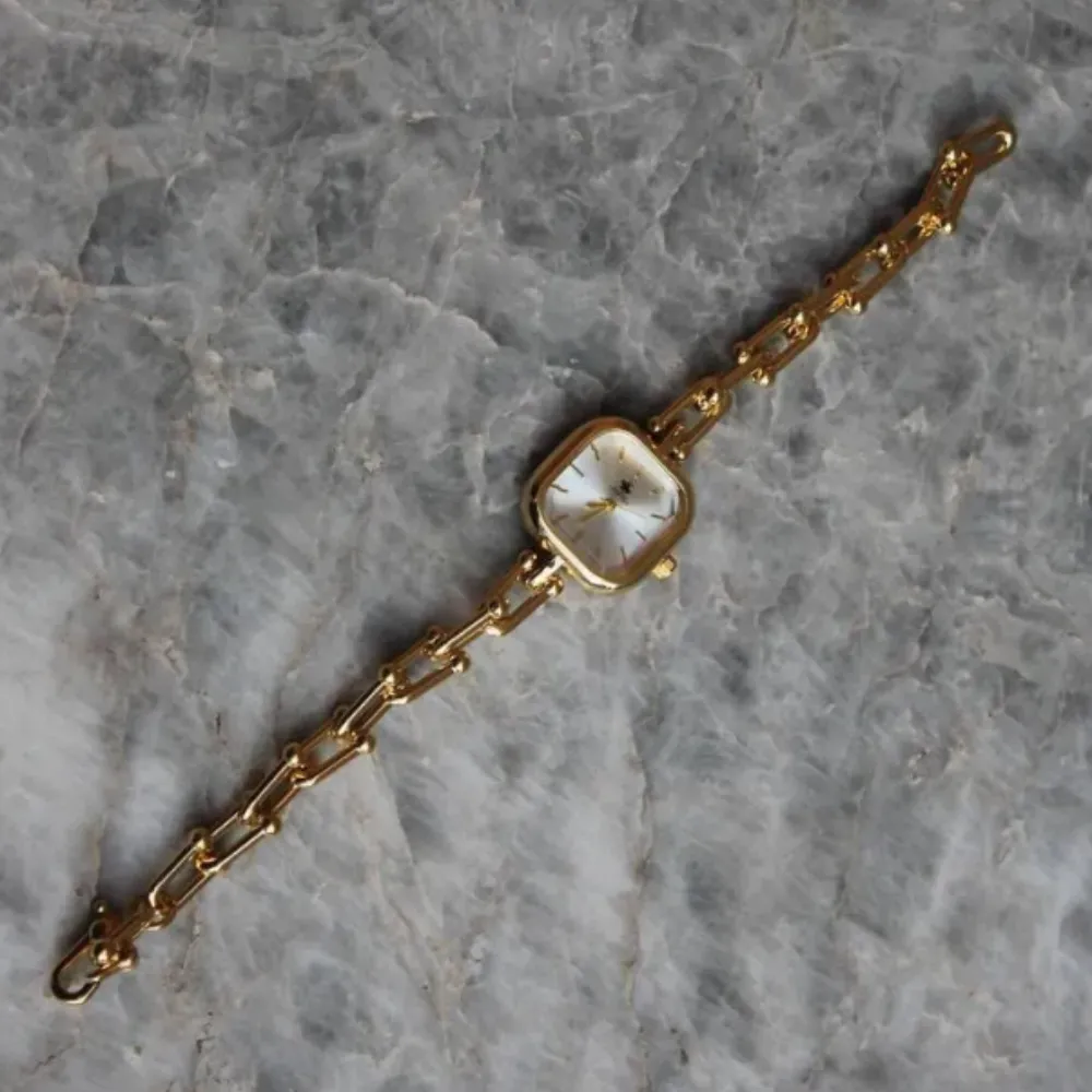 Luna Gold Kare Kadranlı Çelik Kadın Saat