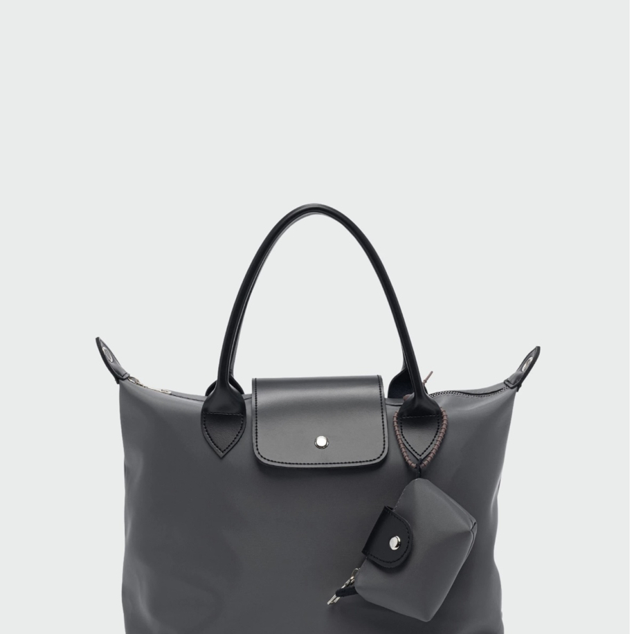Kadın Katlanabilir Su Geçirmez Shopper Tote Çanta – Mini Cüzdanlı 