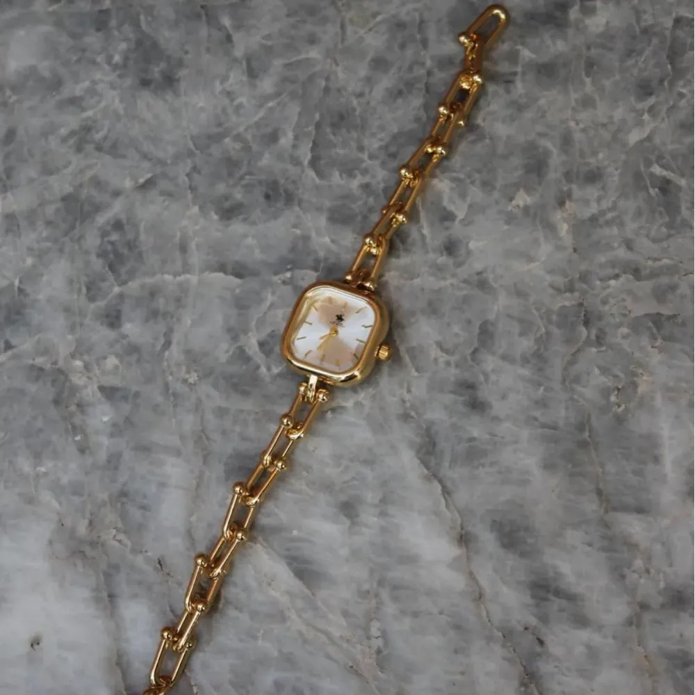 Luna Gold Kare Kadranlı Çelik Kadın Saat