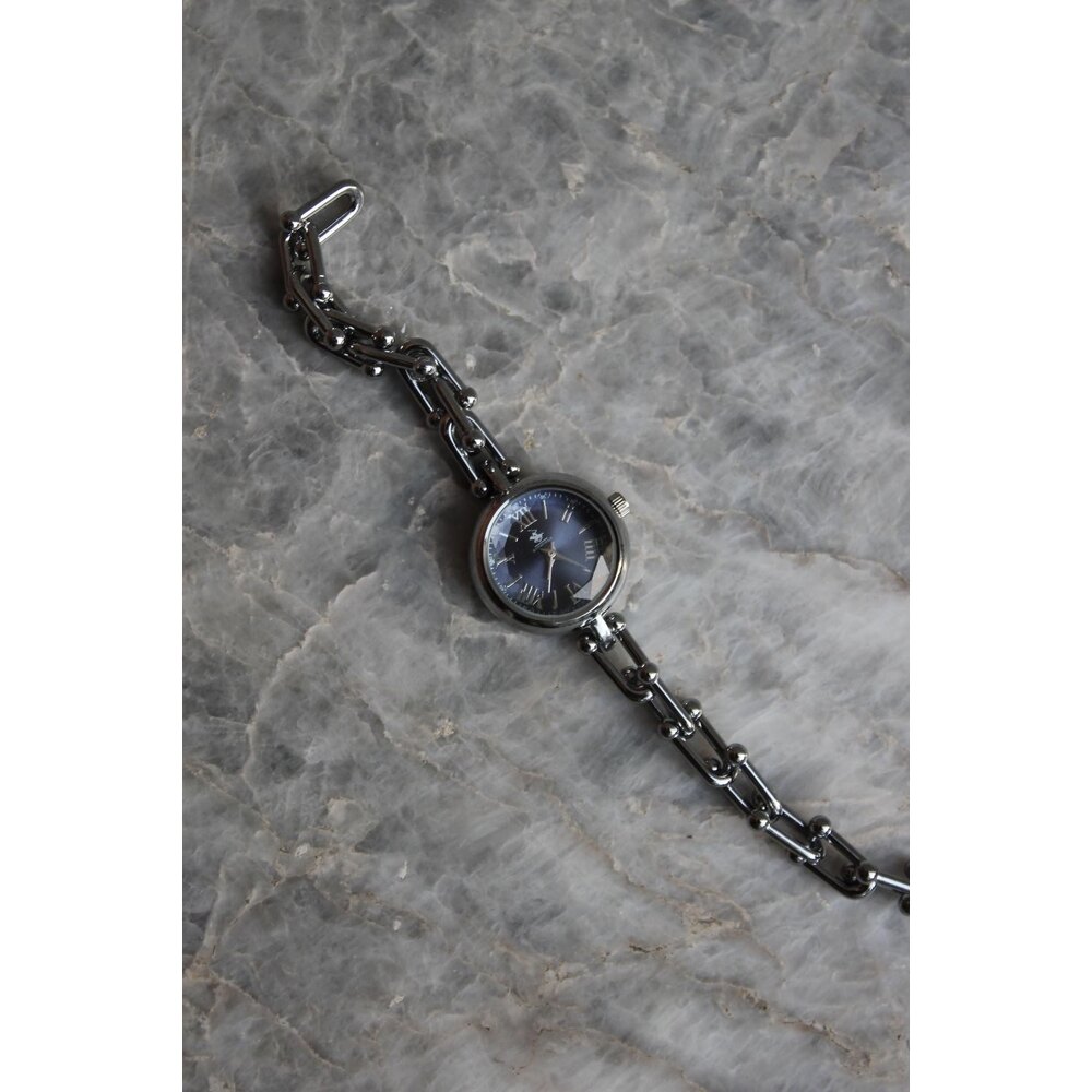  Midnight Silver Oval Kadranlı Çelik Kadın Saat