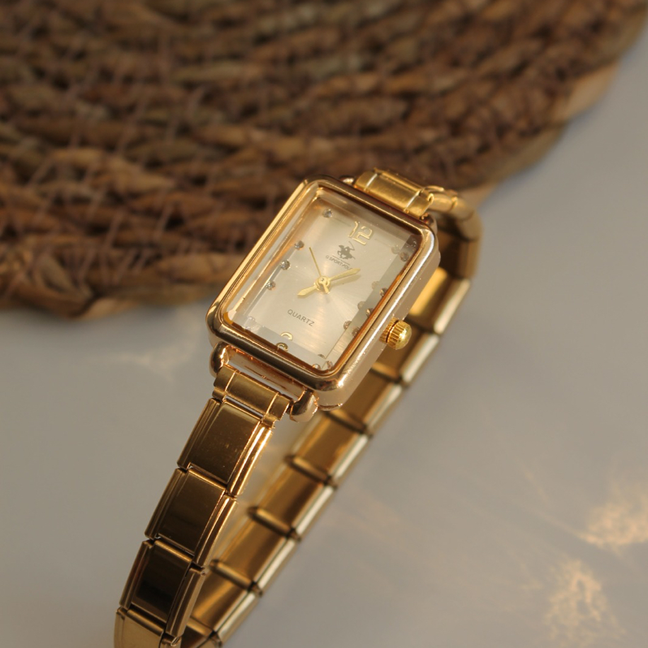 Nomi Luxe Gold Kare Kadranlı Çelik Kadın Saat