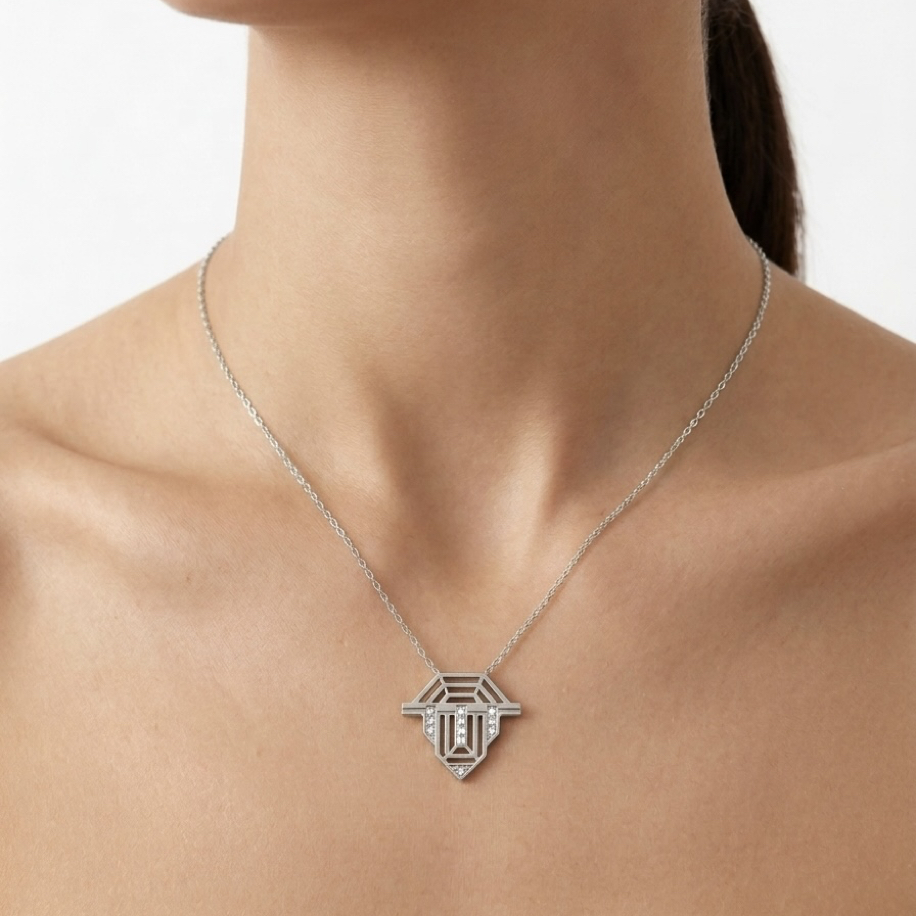Çelik | Silver Badge Kolye