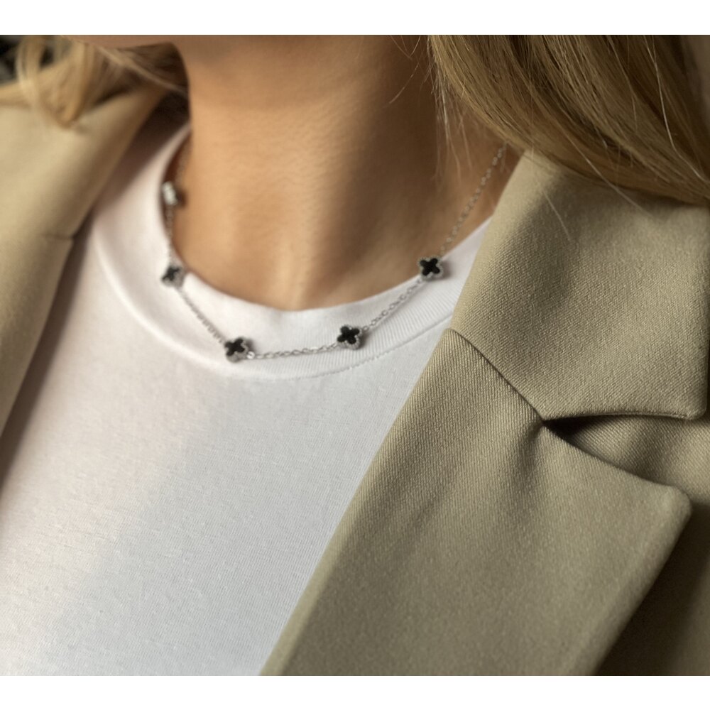Çelik | Mini silver yonca kolye