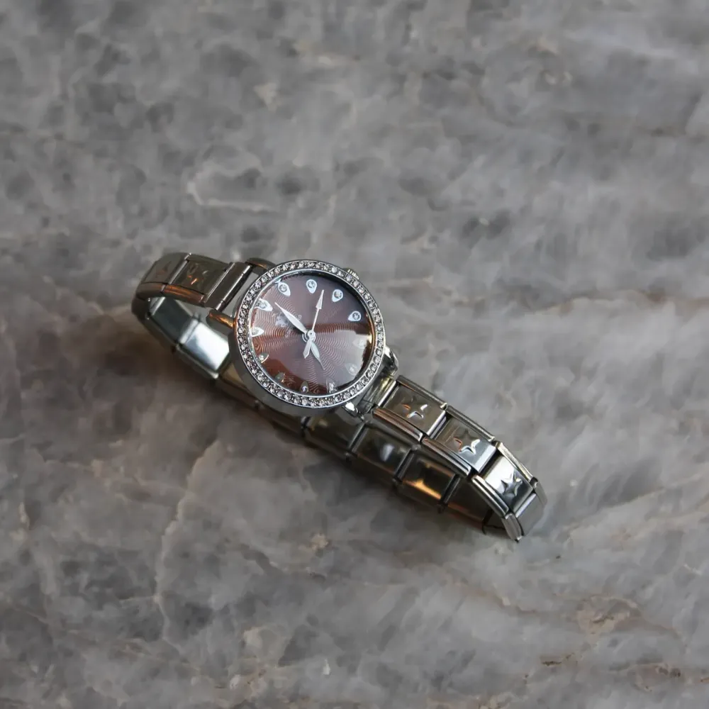 Çelik Silver Yuvarlak Taşlı Star Nomi Charm Kadın Saat