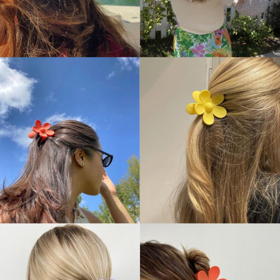 Fuşya Flower Clips Saç Tokası