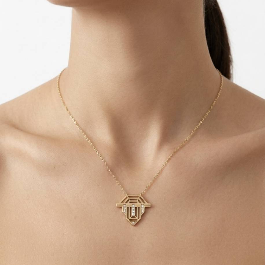 Çelik | Gold Badge Kolye