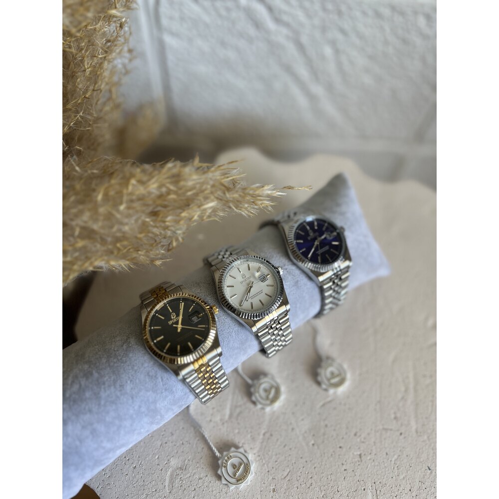 Marka Model Siyah Kadranlı Silver&Gold Çelik Erkek Saat