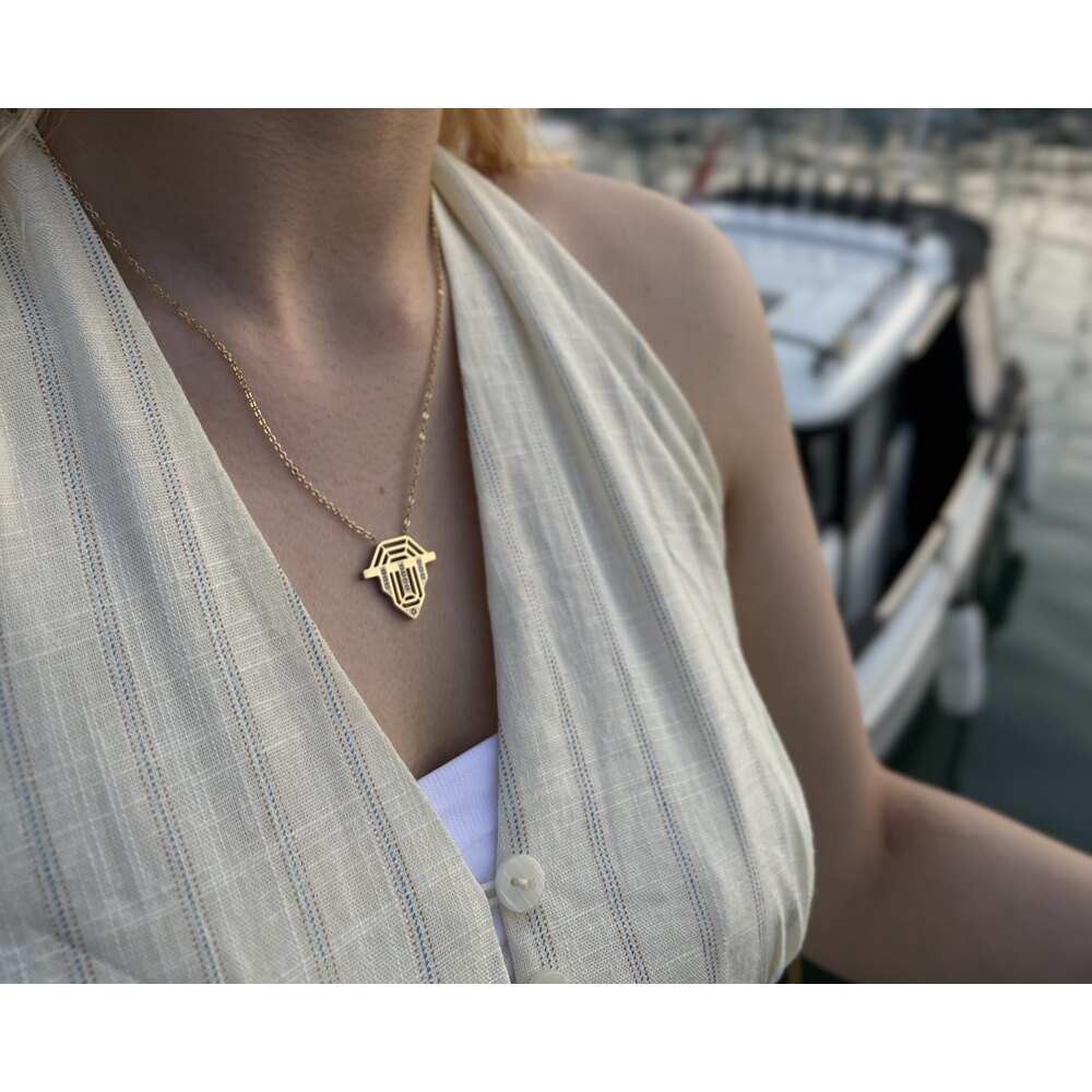 Çelik | Gold Badge Kolye