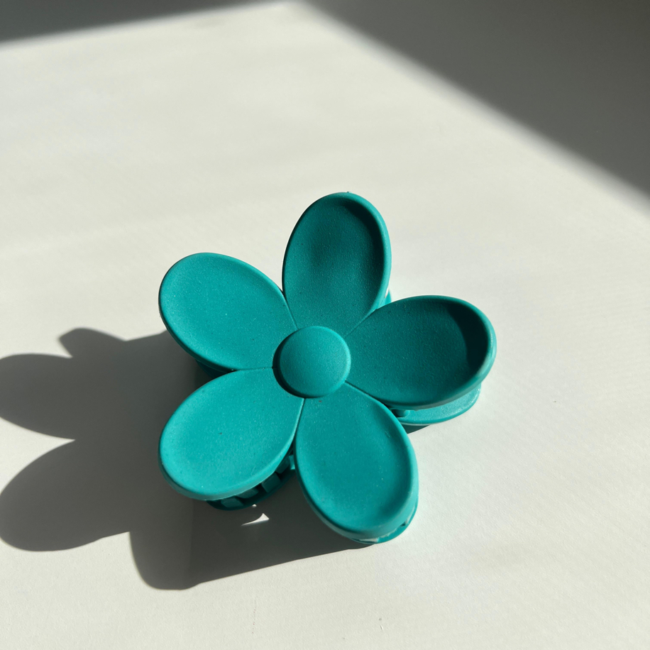 Turkuaz Flower Clips Saç Tokası
