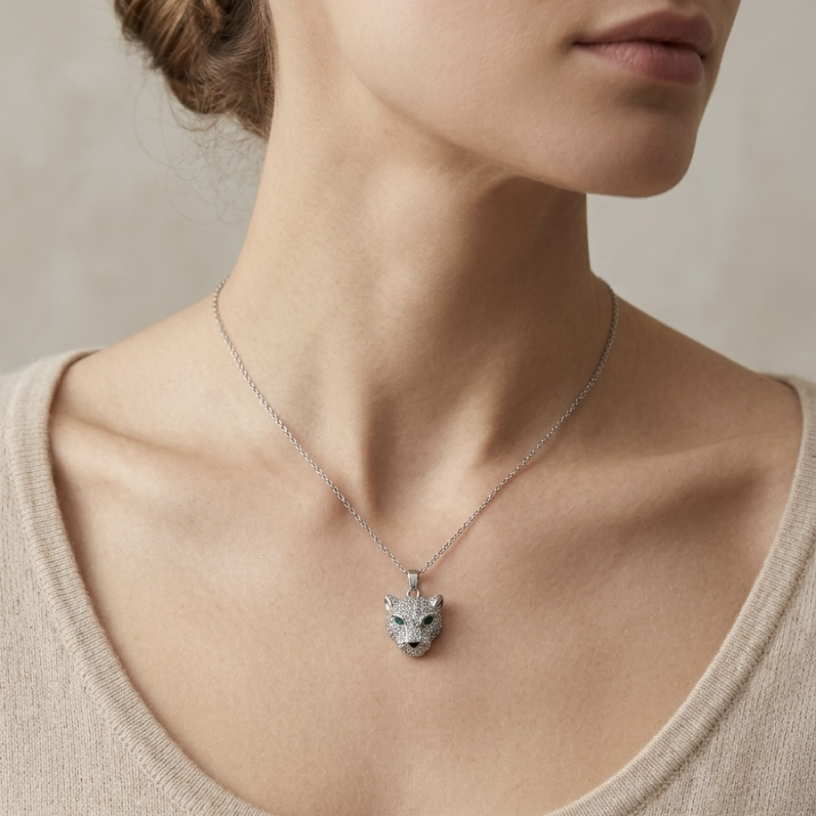 Çelik | Silver Panthere Kolye