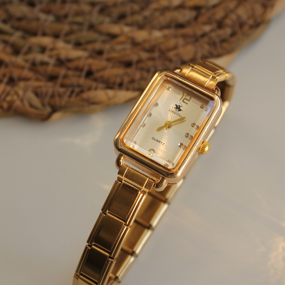 Nomi Luxe Gold Kare Kadranlı Çelik Kadın Saat