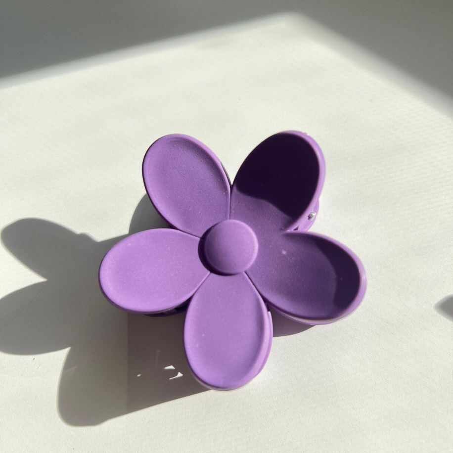 Mor Flower Clips Saç Tokası