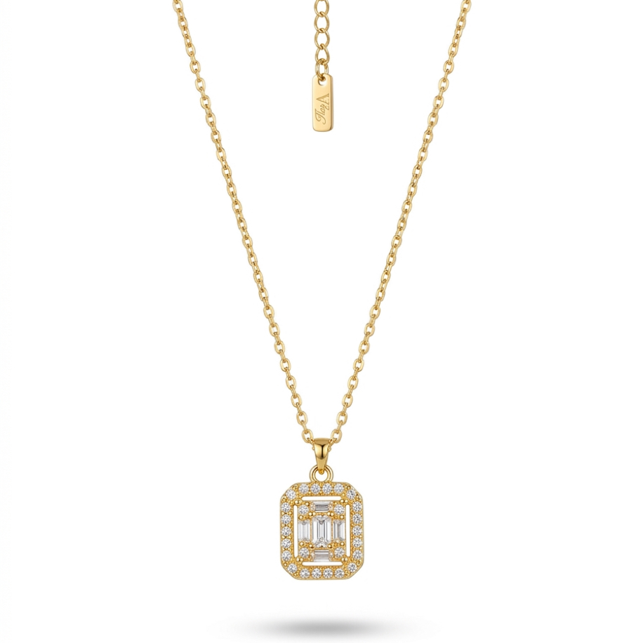 Çelik | Gold Baget Kolye