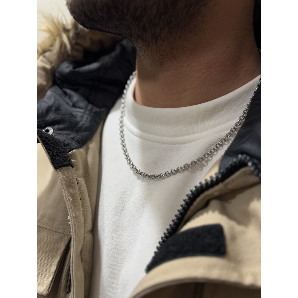 Erkek Çelik Silver Doc Zincir Kolye