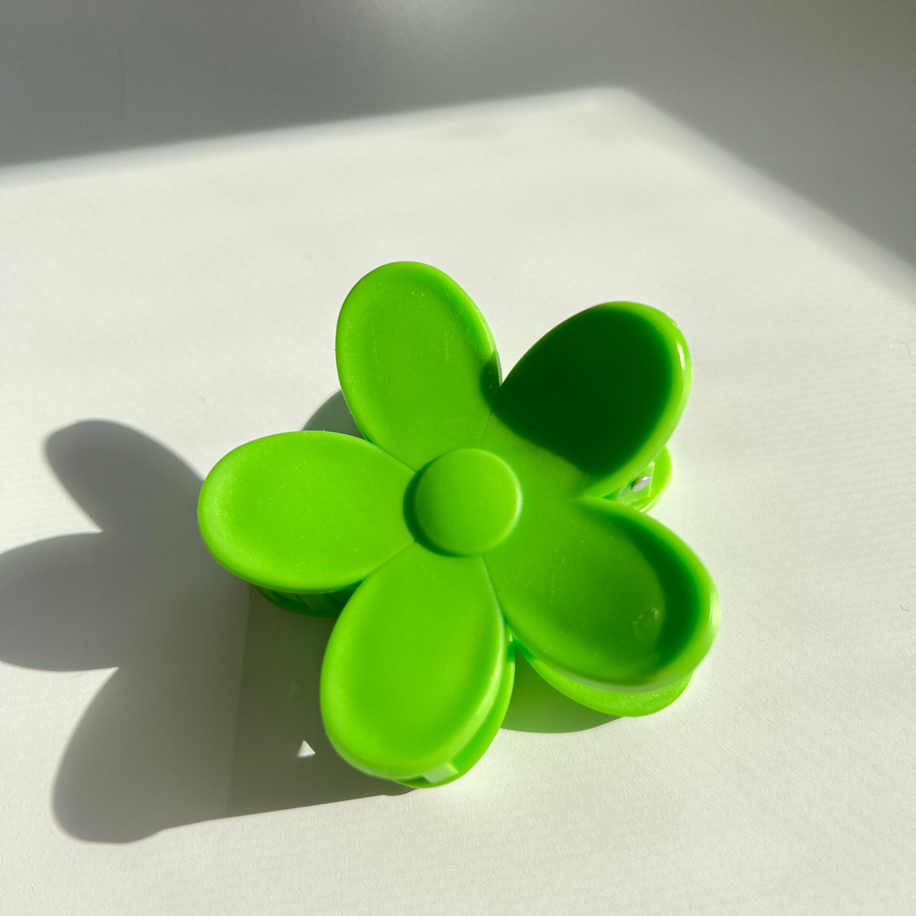 Yeşil Flower Clips Saç Tokası