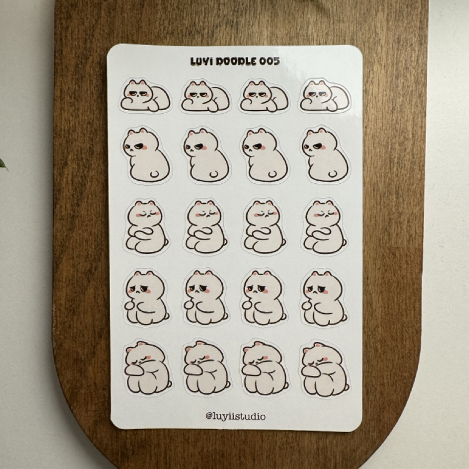 Luyi Doodle 05 sticker sheet | Luyi Studio