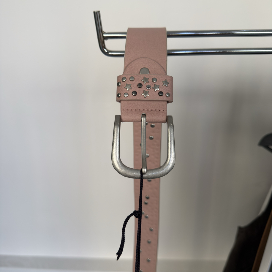 Y2K Pink Belt with Silver Studs