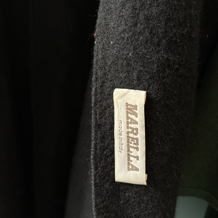 Made in Italy Premium Kalın Yün Panço/Kaban