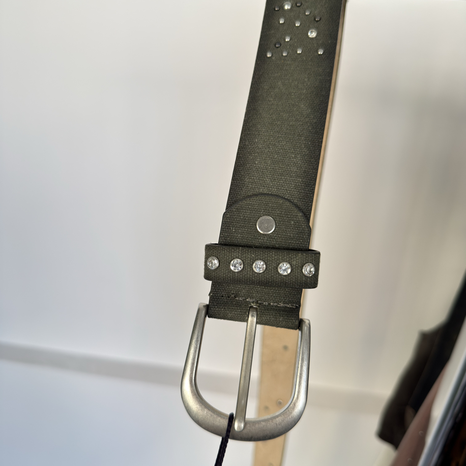 Y2K Black Studded Star Belt