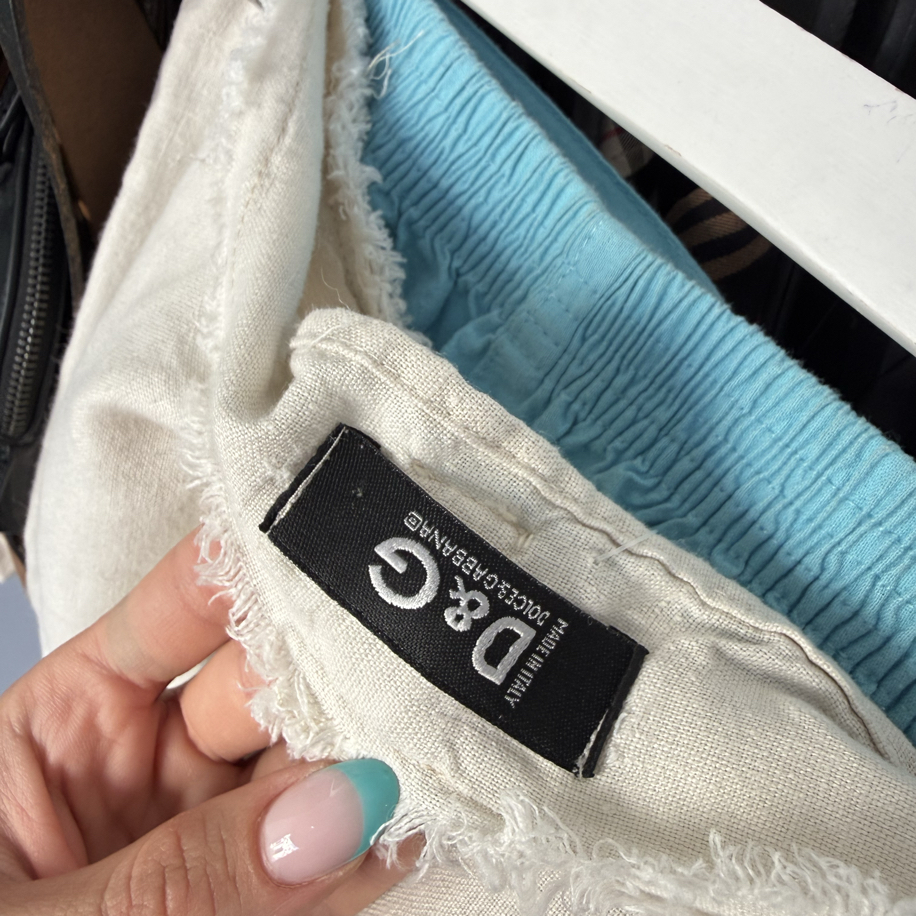Made in Italy • Dolce & Gabbana Düşük Bel %100 Pamuk Pantolon