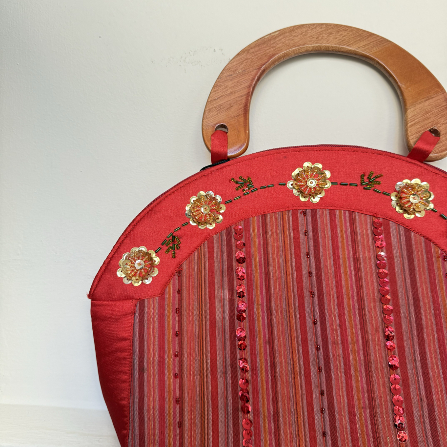 Red Blossom Handmade Bag