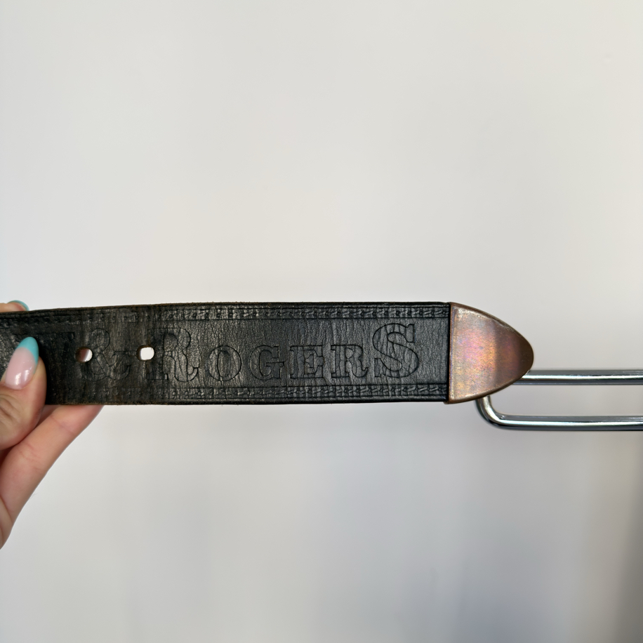 Y2K Black Studded Star Belt