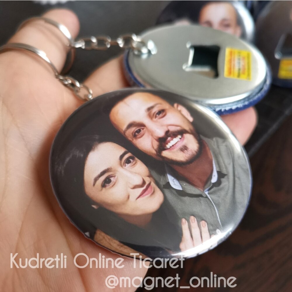 Metal Açacak Anahtarlık (FotoMagnet Her Anahtarlıkta farklı fotoğraf )