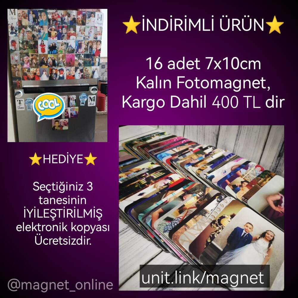 FOTO MAGNET (7x10cm Kalın)