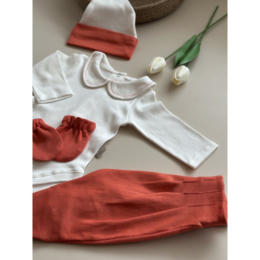 Kiremit 4’lü Hastane Çıkışı (Body, Pantolon, Bere, Eldiven)