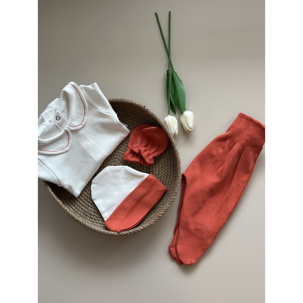 Kiremit 4’lü Hastane Çıkışı (Body, Pantolon, Bere, Eldiven)