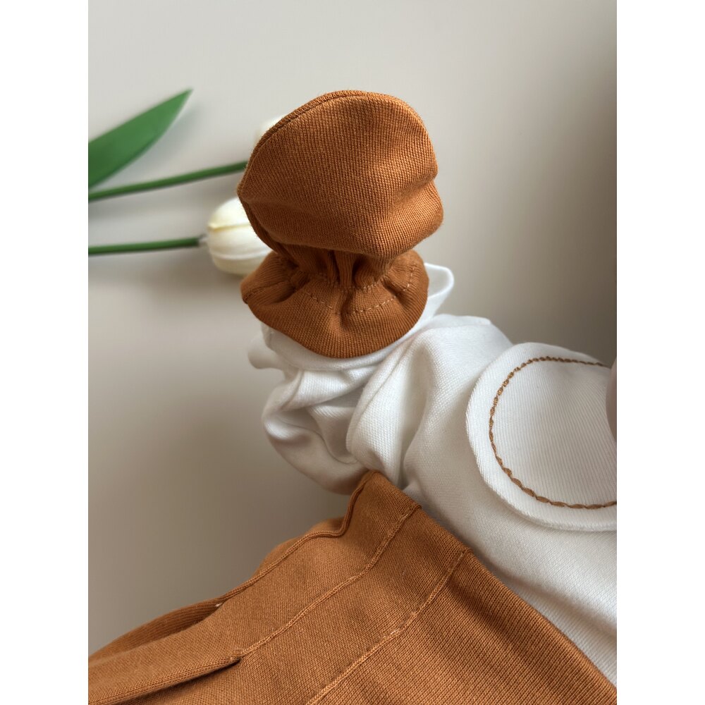Tarçın 4’lü Hastane Çıkışı Set (Body, Pantolon, Bere, Eldiven)