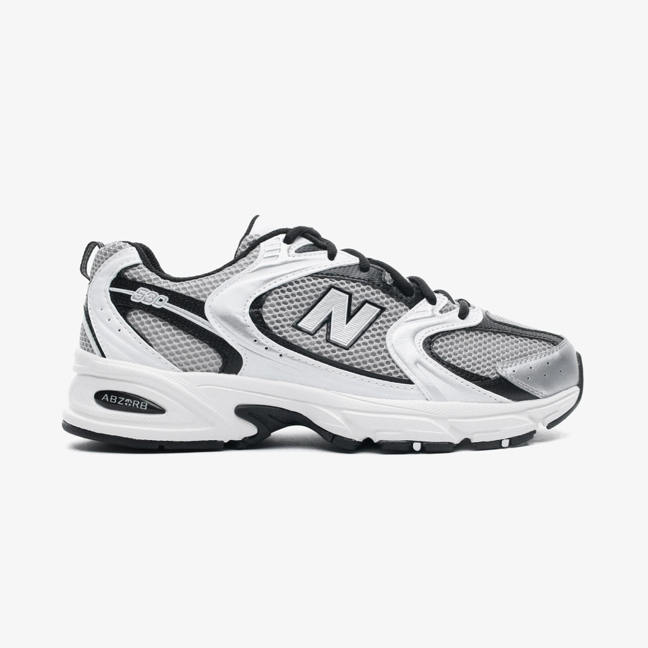 New Balance 530 White Silver Metallic Black (Dar Kalıp)
