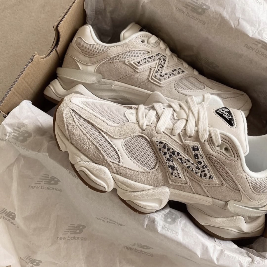 New Balance 9060 Sea Salt Leopard Print (Dar Kalıp)