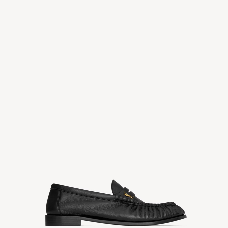 Saınt Laurent LE LOAFER SUPPLE IN SHINY LEATHER BLACK