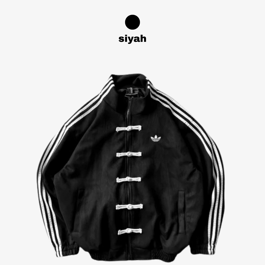 ADDS Chinese Vintage Oversize Siyah Kadife Ceket | Marsl Wear ADDS Chinese Vintage Oversize Siyah Kadife Ceket | Marsl Wear