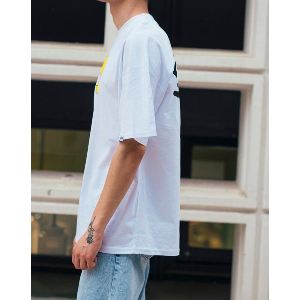 Oversize Simpsons Baskılı T-Shirt Beyaz